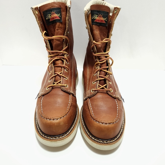 Thorogood American Heritage 8" Mens Moc Toe Work Boots Size 10 D Tobacco - Picture 3 of 9
